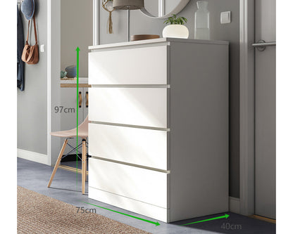 Chest of Drawers Tallboy 4 Drawers Tall Boy