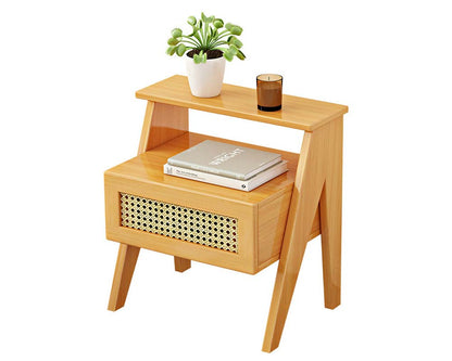 rounded edge bedside table