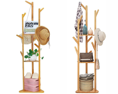 coat rack with accessory shelf