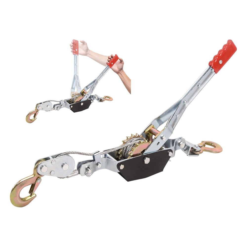Cable winch power puller full view