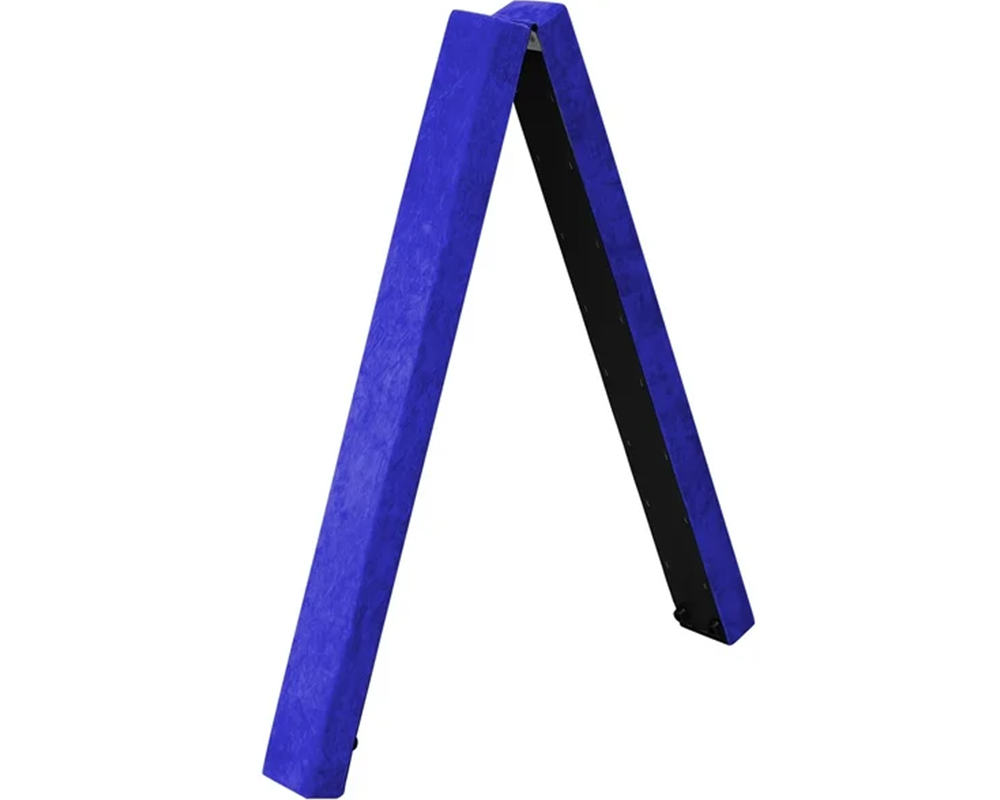 Blue synthetic suede balance beam