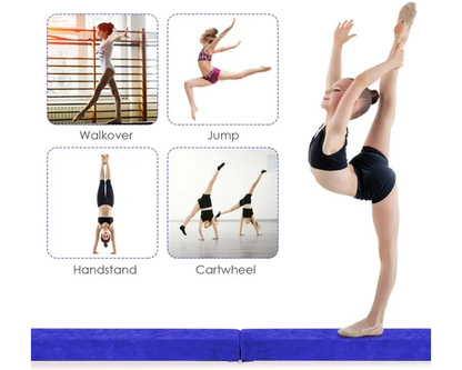 Folding air track training mat