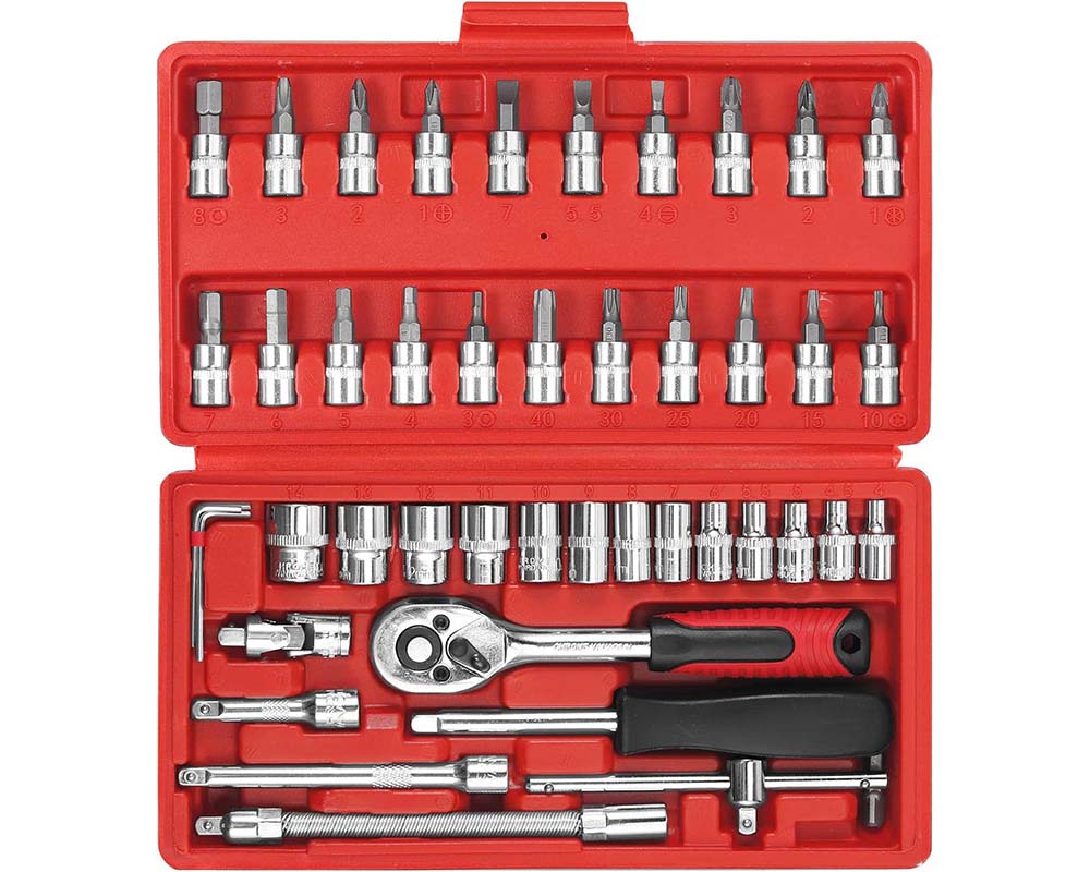 Ratchet Wrench Socket Set 46Pcs