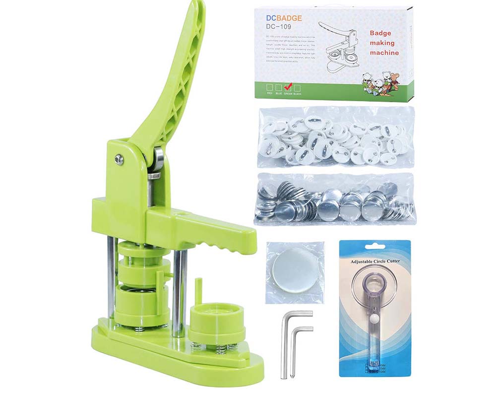 button maker with plastic films