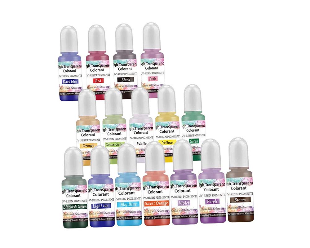 Resin craft pigment bottles
