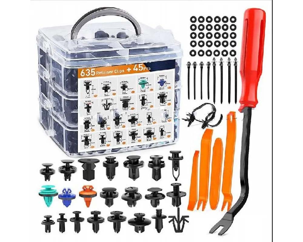 Car fastener clips assortment