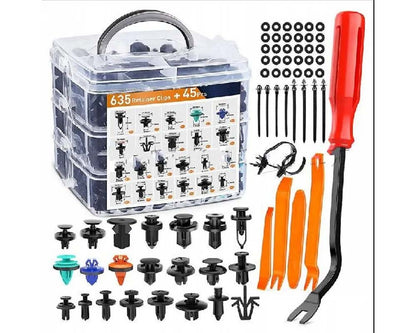 Car fastener clips assortment