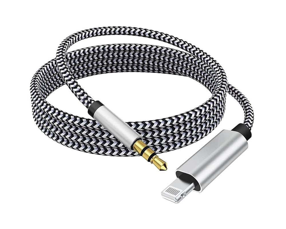 Cable plugged into speaker