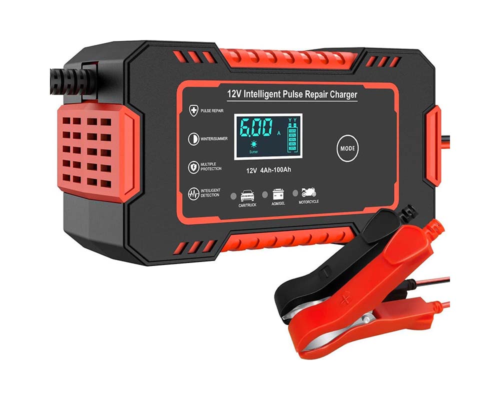 Car battery charger red color