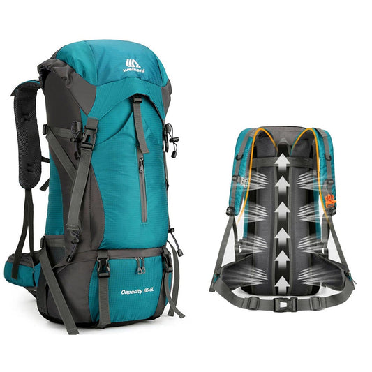 Lake blue hiking backpack