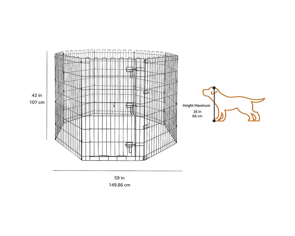 dog playpen folded flat