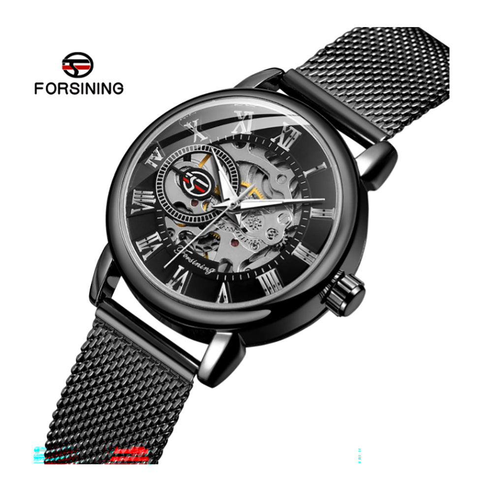 Forsining womens watch black dial