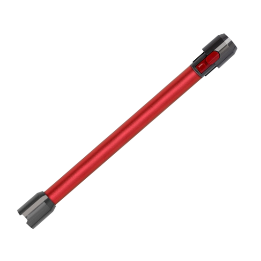 Red Dyson wand stick extension