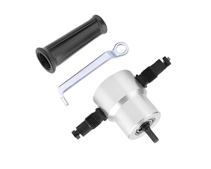 Adjustable Double Head Sheet Metal Nibbler Cutter Cutting Power Drill Attachment