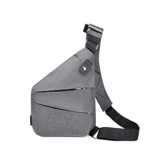 grey chest sling bag front