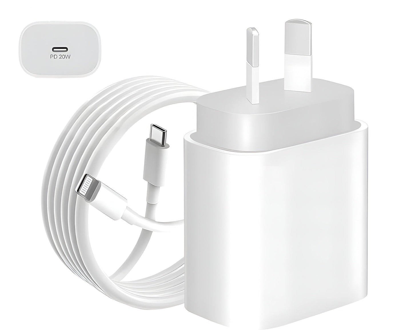 20W iPhone Fast Charger with USB-C to Lightning Cable