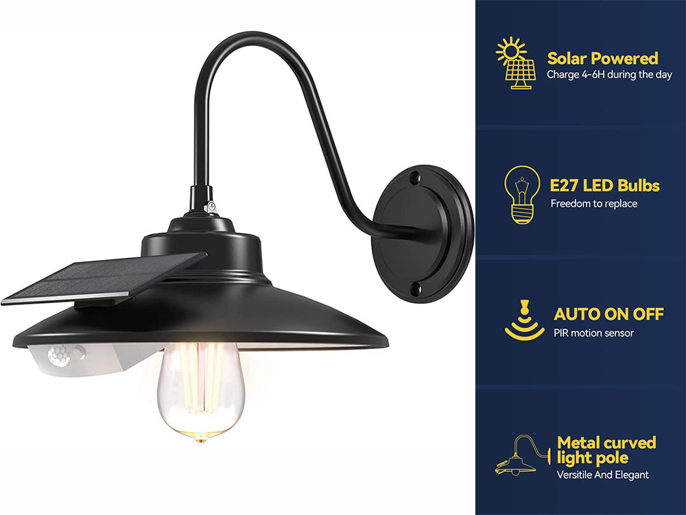 Easy install solar wall light