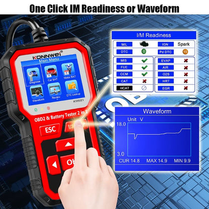 KONNWEI KW681 OBD2 Scanner 6V 12V