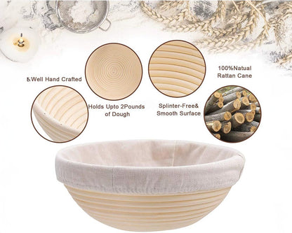 Bread Proofing Basket Set Banneton Bowl