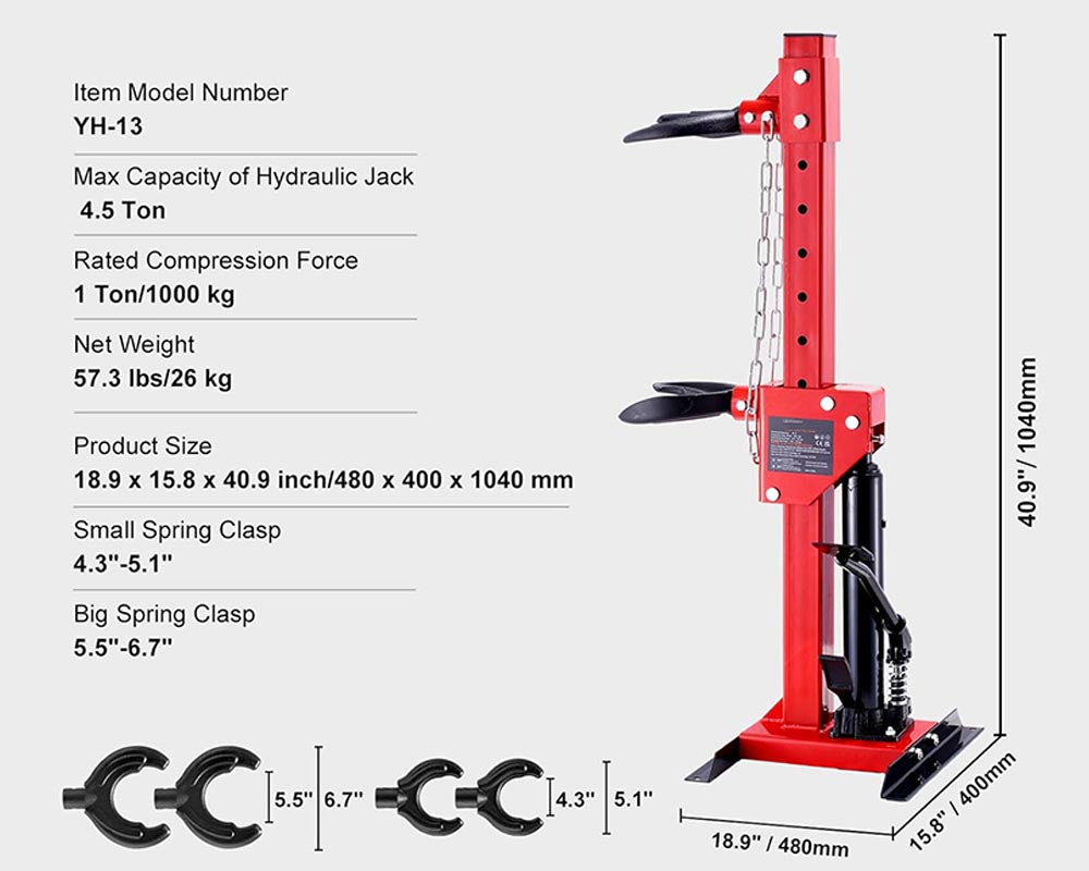 spring compressor with pressure valve