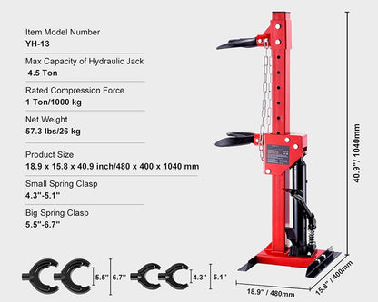 spring compressor with pressure valve