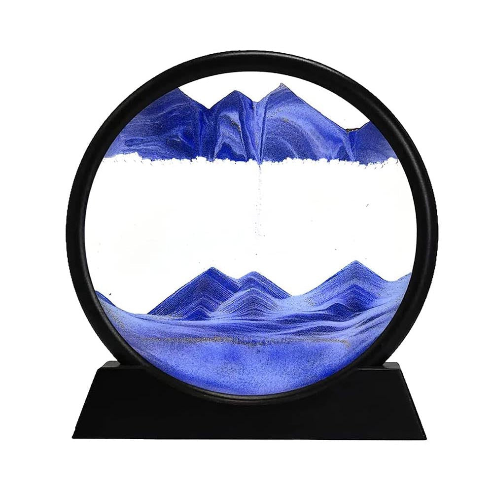 Blue sand art frame