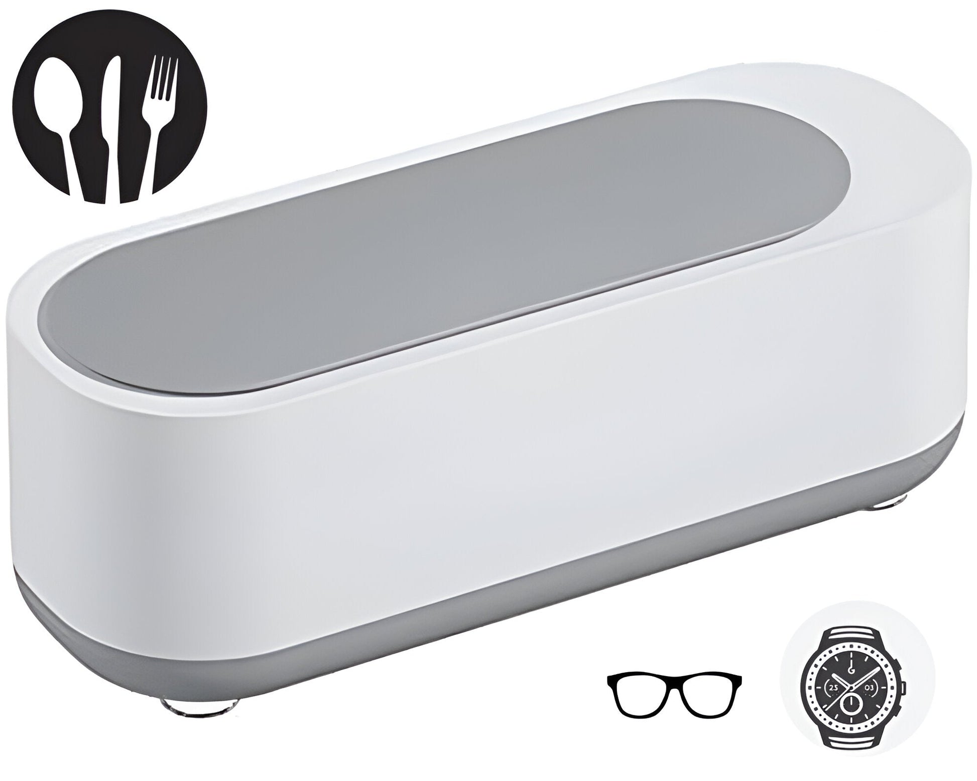 Compact ultrasonic cleaner