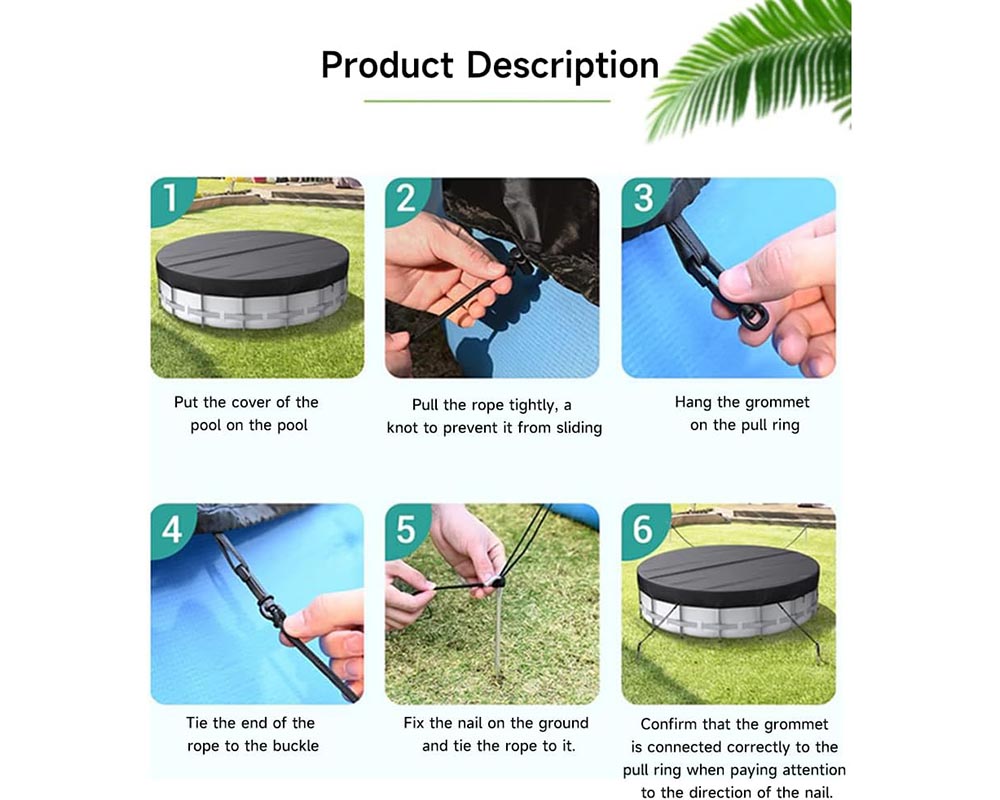 pool cover ground stakes