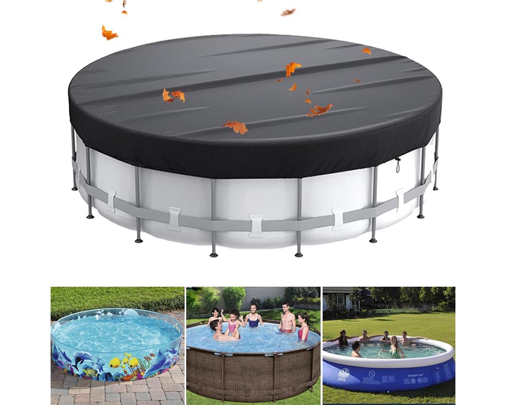 pool cover on inflatable pool