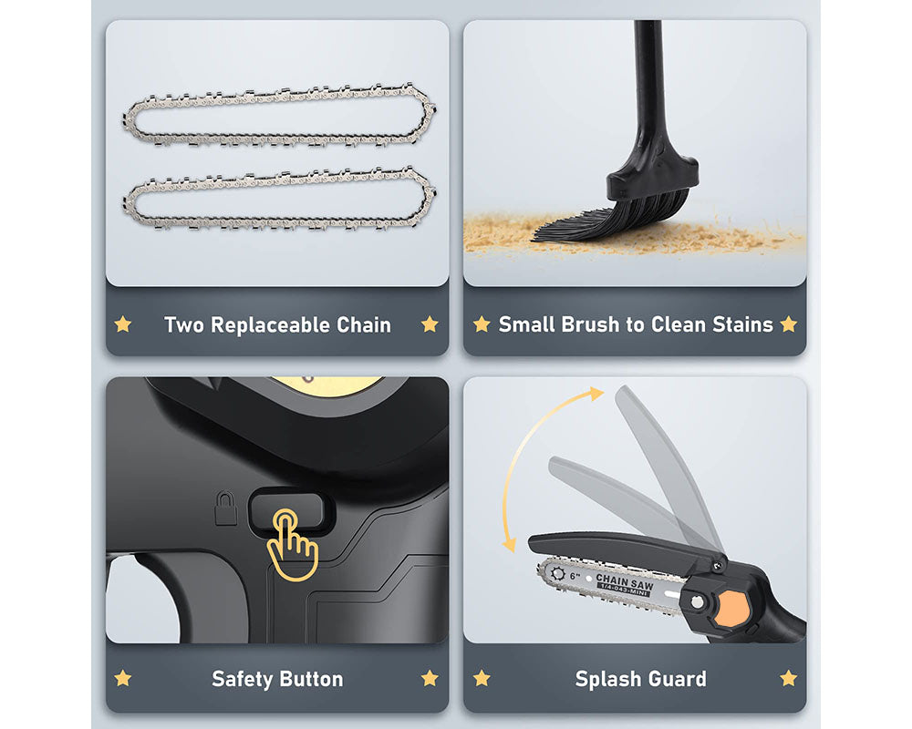 Chainsaw 6 inch Cordless Mini Chain saw