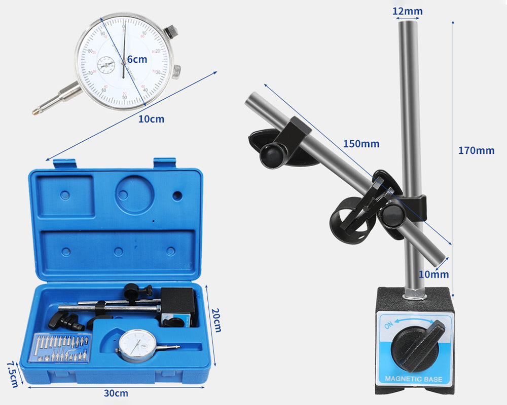 portable dial gauge set