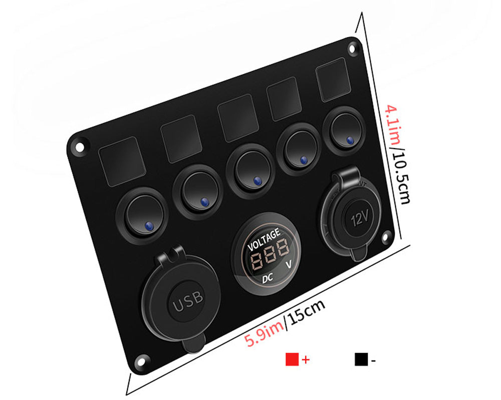 5 Gang Rocker Switch Panel
