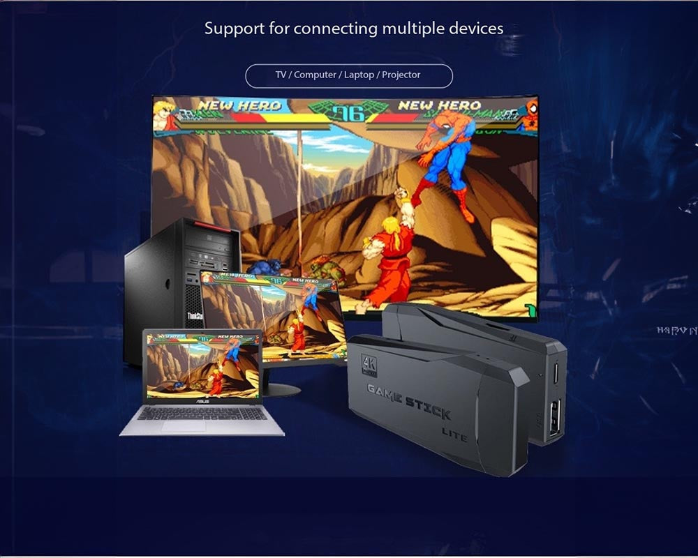 Compact gaming stick device