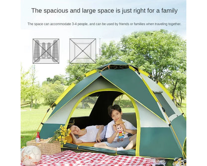 camping tent with fiberglass poles