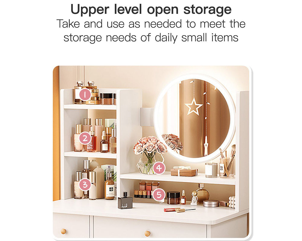 Dressing table with LED Mirror