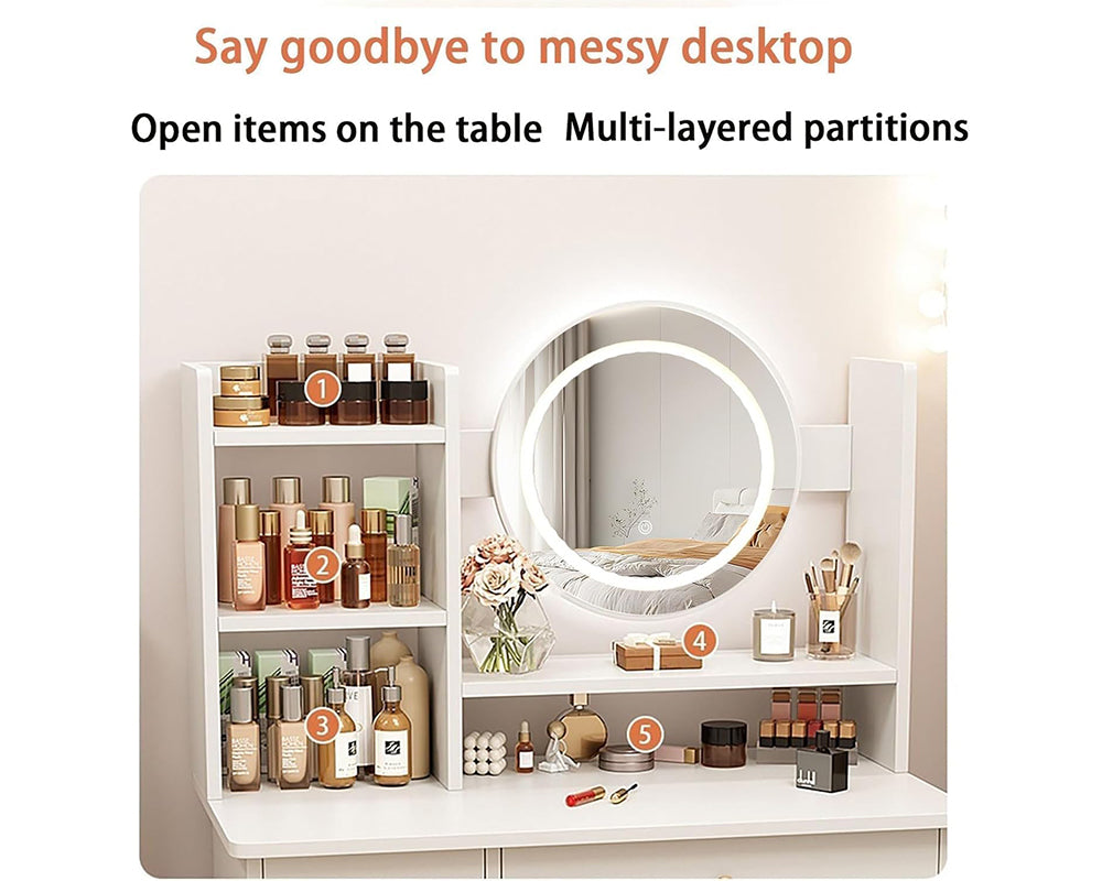 Dressing table with LED Mirror