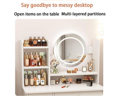 Dressing table with LED Mirror