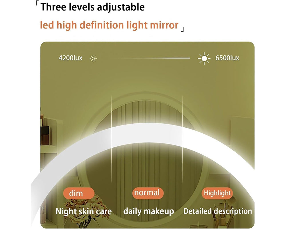 Dressing table with LED Mirror