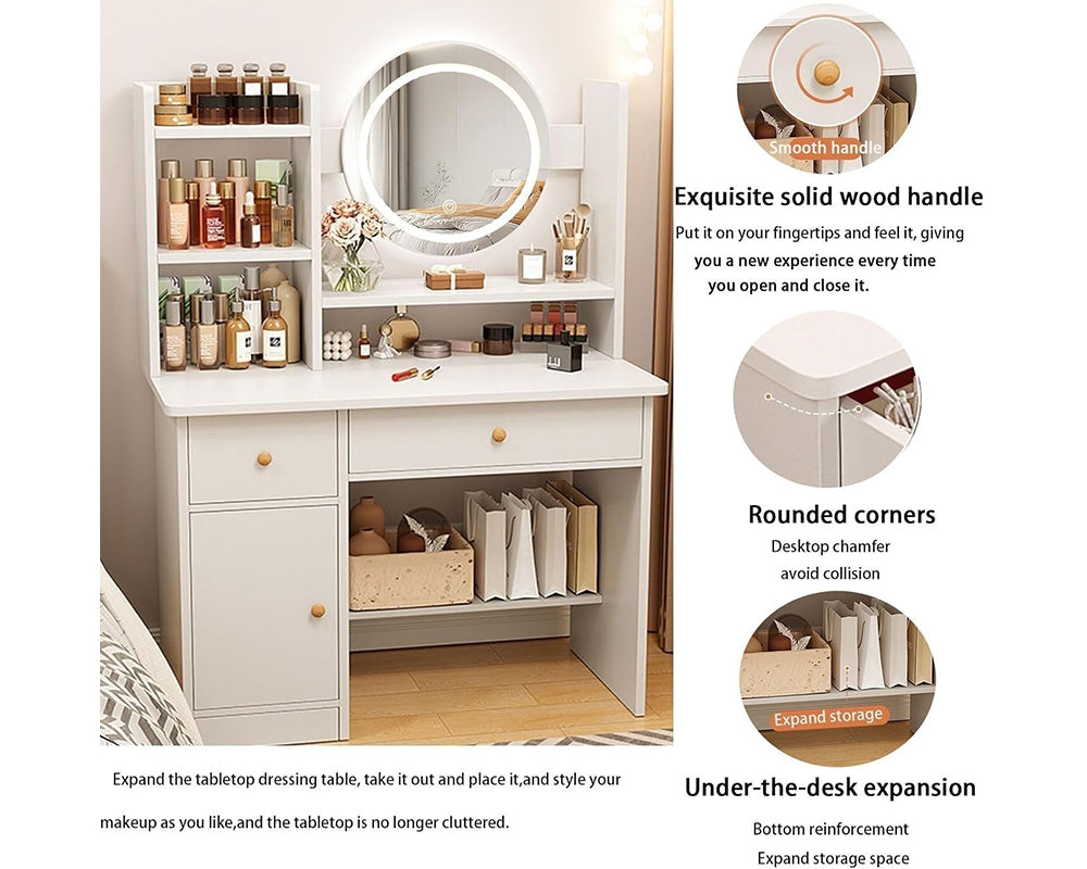 Dressing table with LED Mirror