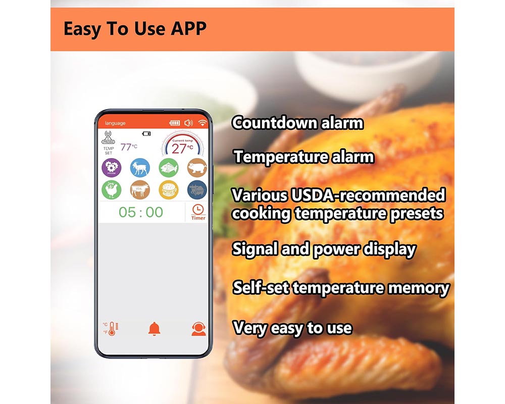 Smart Wireless Meat Thermometer