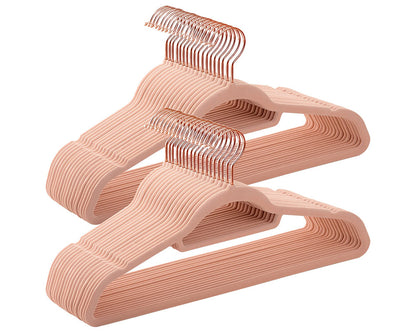 Velvet Coat Hangers Rose Pink (Set of 50)