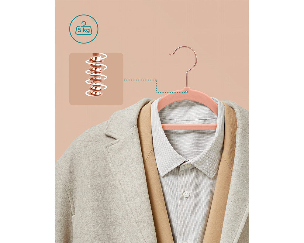 Velvet Coat Hangers Rose Pink (Set of 50)