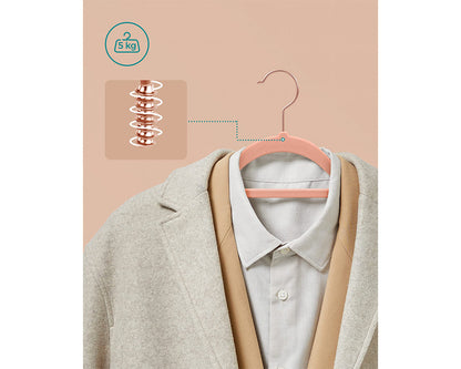 Velvet Coat Hangers Rose Pink (Set of 50)