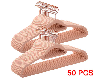 Velvet Coat Hangers Rose Pink (Set of 50)