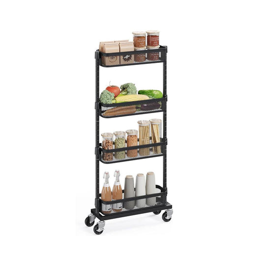 4 Tier Trolley Basket Kitchen Trolley