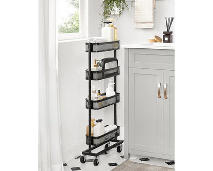 4 Tier Trolley Basket Kitchen Trolley