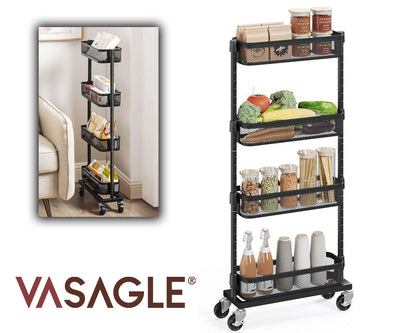 4 Tier Trolley Basket Kitchen Trolley