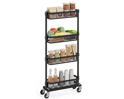 4 Tier Trolley Basket Kitchen Trolley