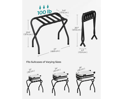 Luggage Racks Set of 2 - Black