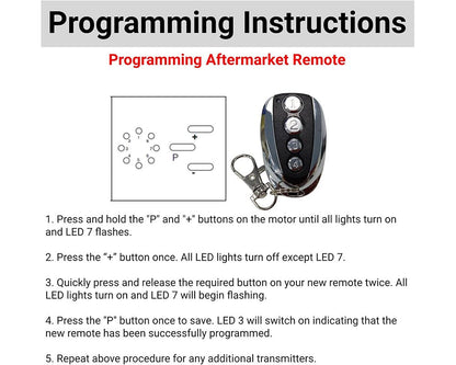 Garage door remote buttons